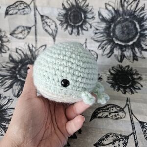 Crochet Light Green Whale Amigurumi